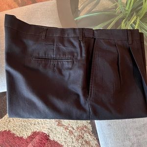 HAGGAR Black Label Mens Dress Pants Premium Comfort 44x32